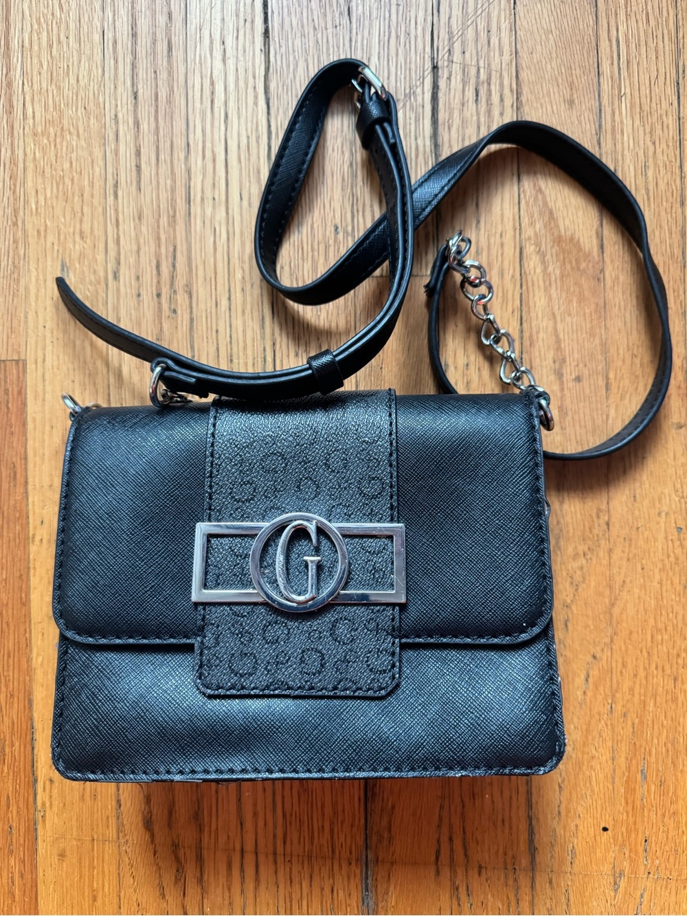 G by GUESS Saffiano Flap Crossbody Bag